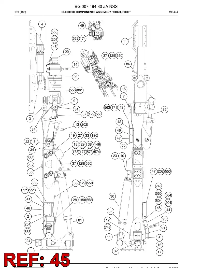 BG00368211c BG 003 682 11c Guard - Sandvik Technical Drawing