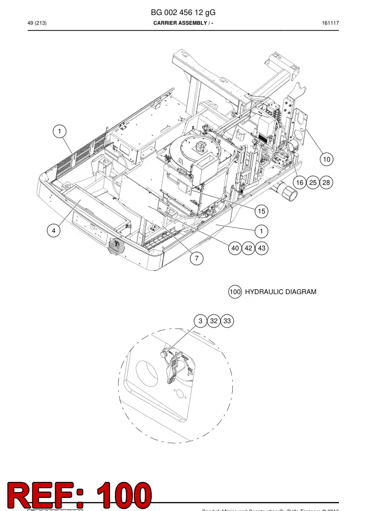 BG00368565c BG 003 685 65c Hose Set - Sandvik Technical Drawing