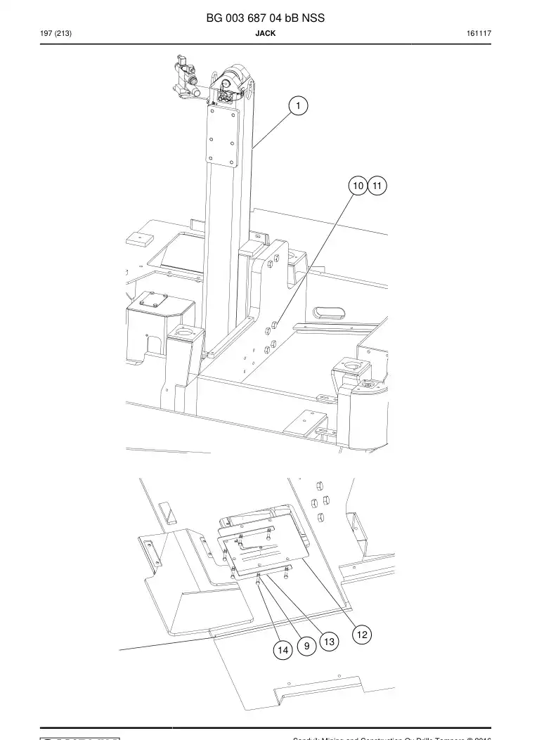 BG00368704b BG 003 687 04b Jack - Sandvik Technical Drawing