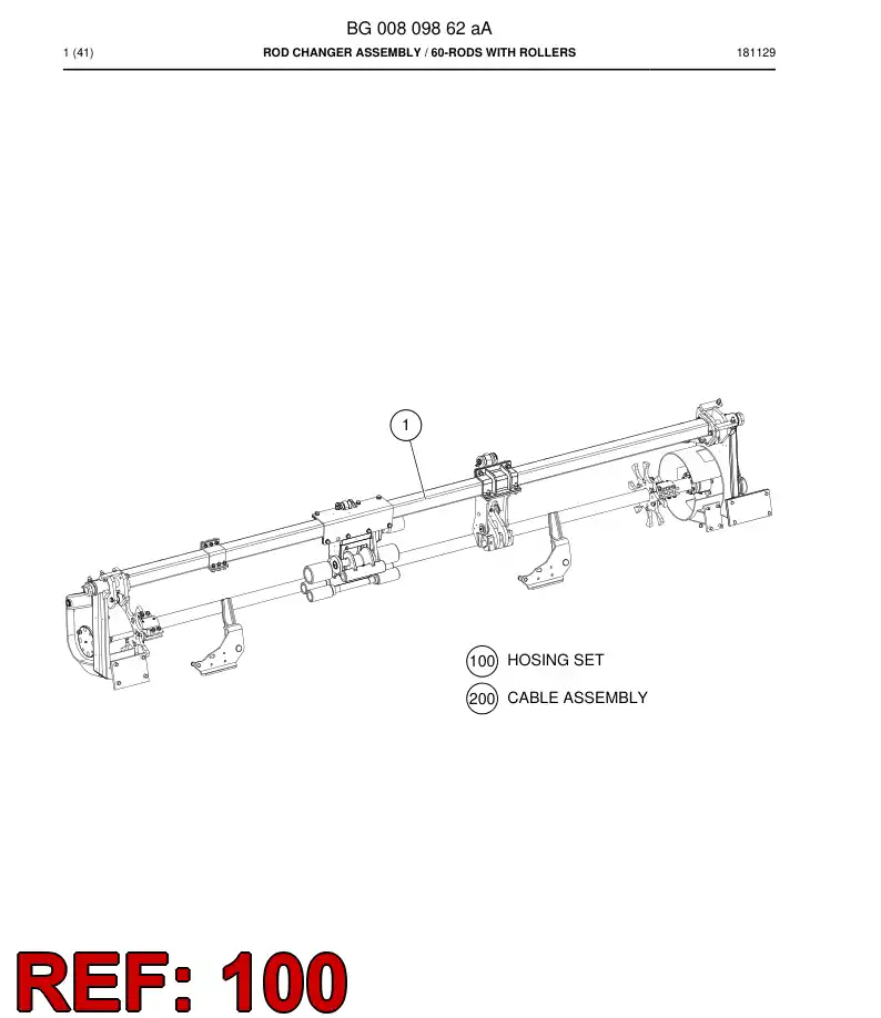 BG00369763b BG 003 697 63b Hosing Set - Sandvik Technical Drawing