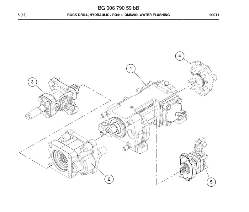 BG00369814a BG 003 698 14a Seal Kit - Sandvik Technical Drawing