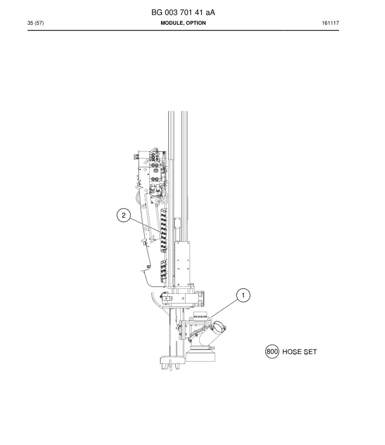 BG00370141a BG 003 701 41a Module, Option - Sandvik Technical Drawing