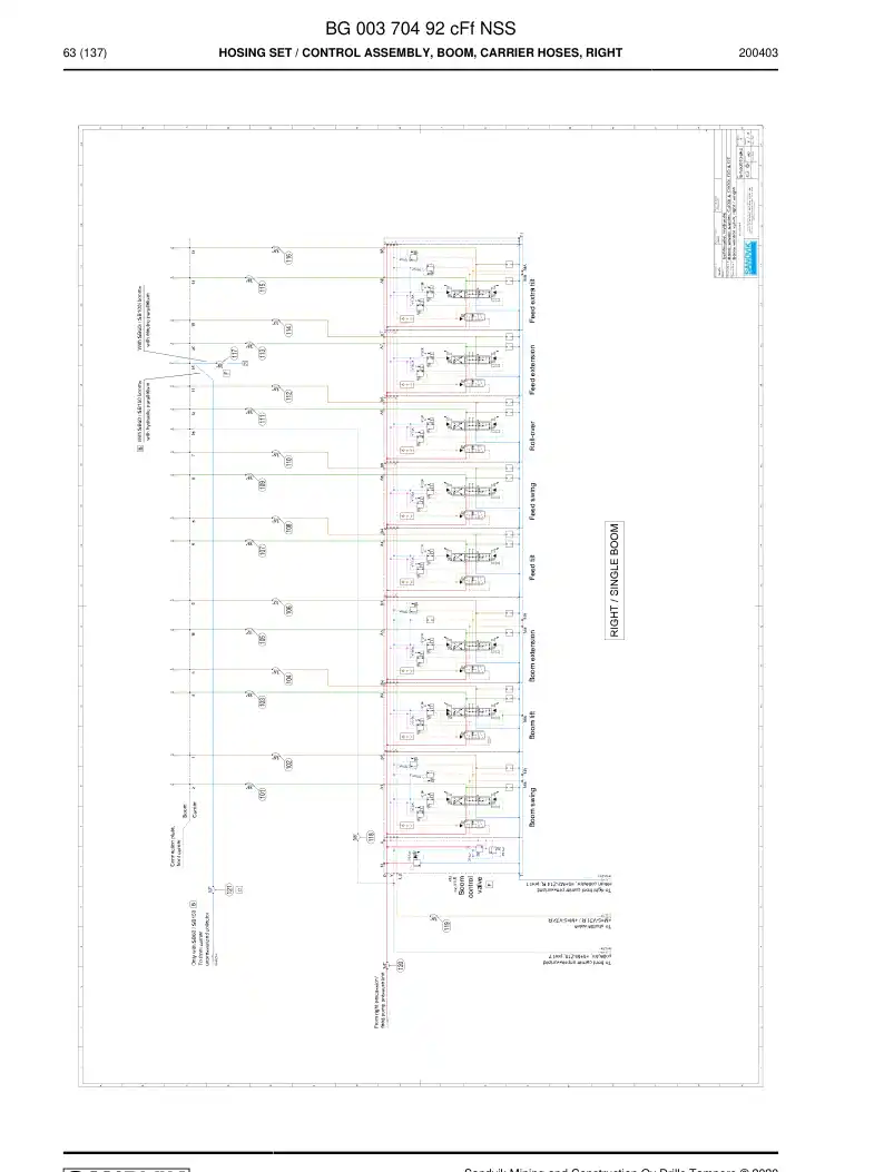 BG00370492c BG 003 704 92c Hosing Set - Sandvik Technical Drawing