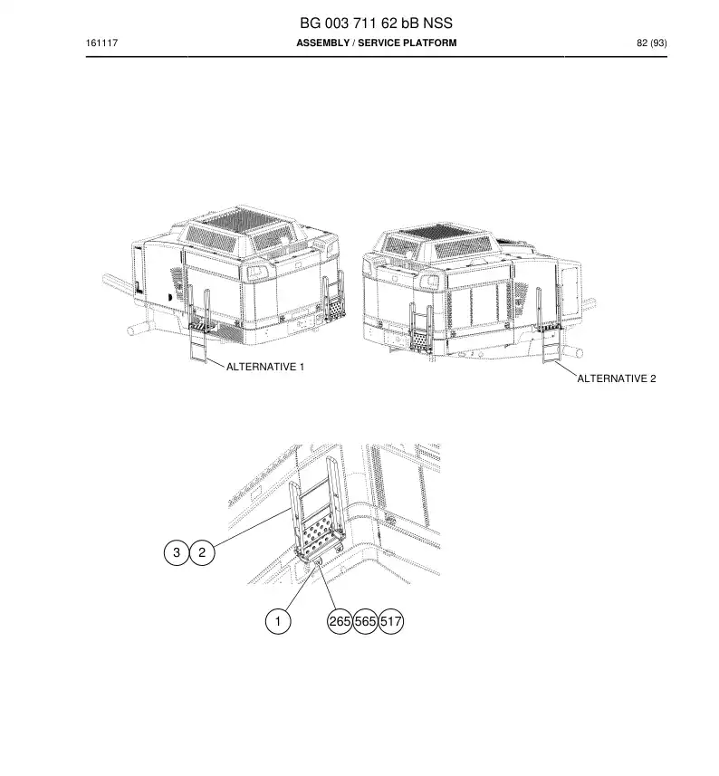 BG00371162b BG 003 711 62b Assembly - Sandvik Technical Drawing