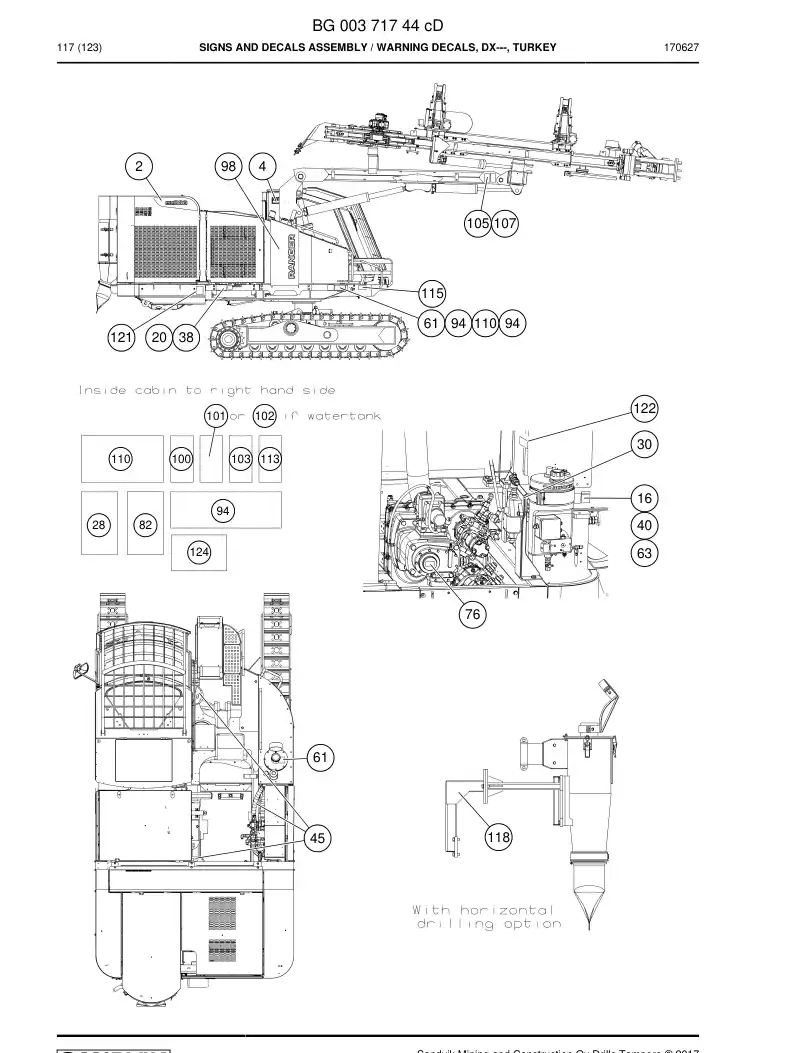 BG00371750b BG 003 717 50b Sign - Sandvik Technical Drawing