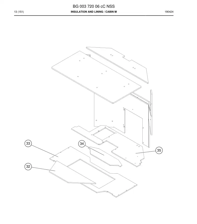 BG00372006c BG 003 720 06c Insulation And Lining - Sandvik Technical Drawing
