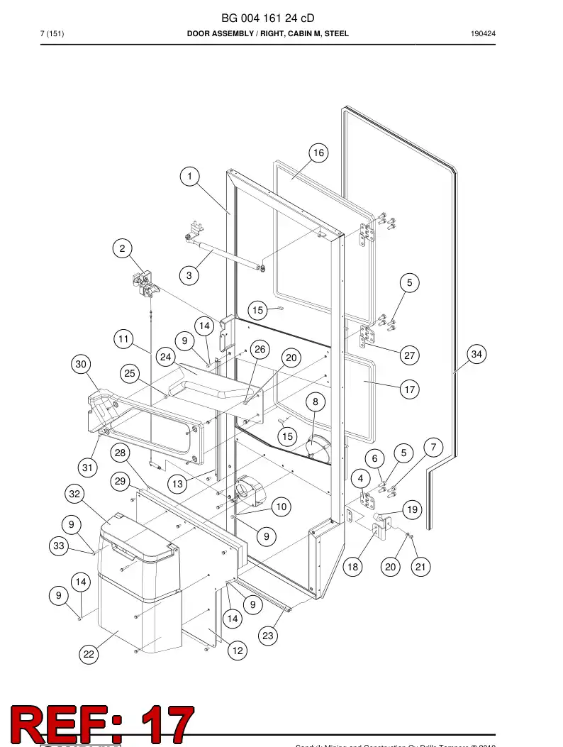 BG00372037b BG 003 720 37b Window - Sandvik Technical Drawing