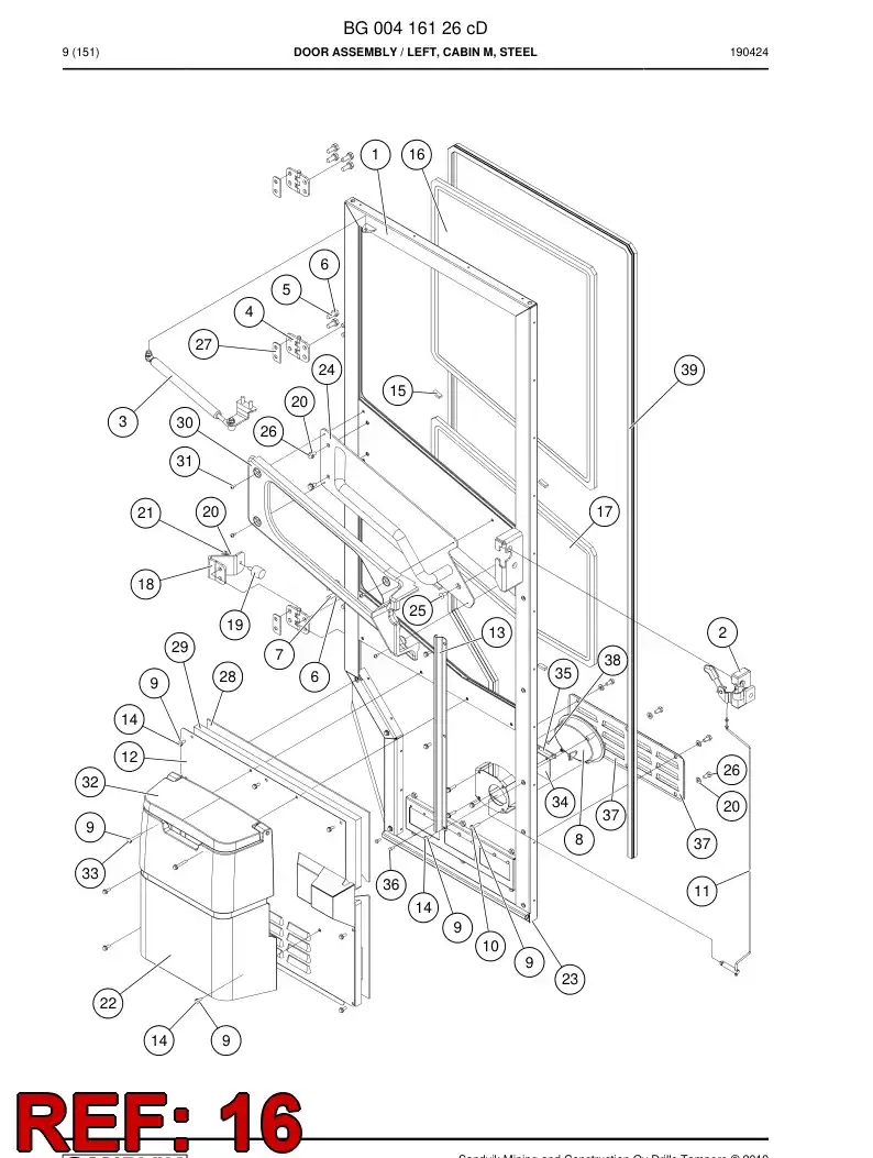BG00372040b BG 003 720 40b Window - Sandvik Technical Drawing