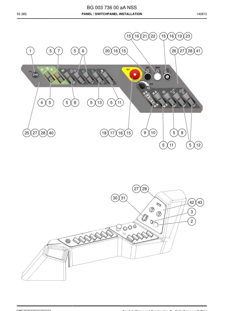 BG00373600a BG 003 736 00a PRING - Sandvik Technical Drawing