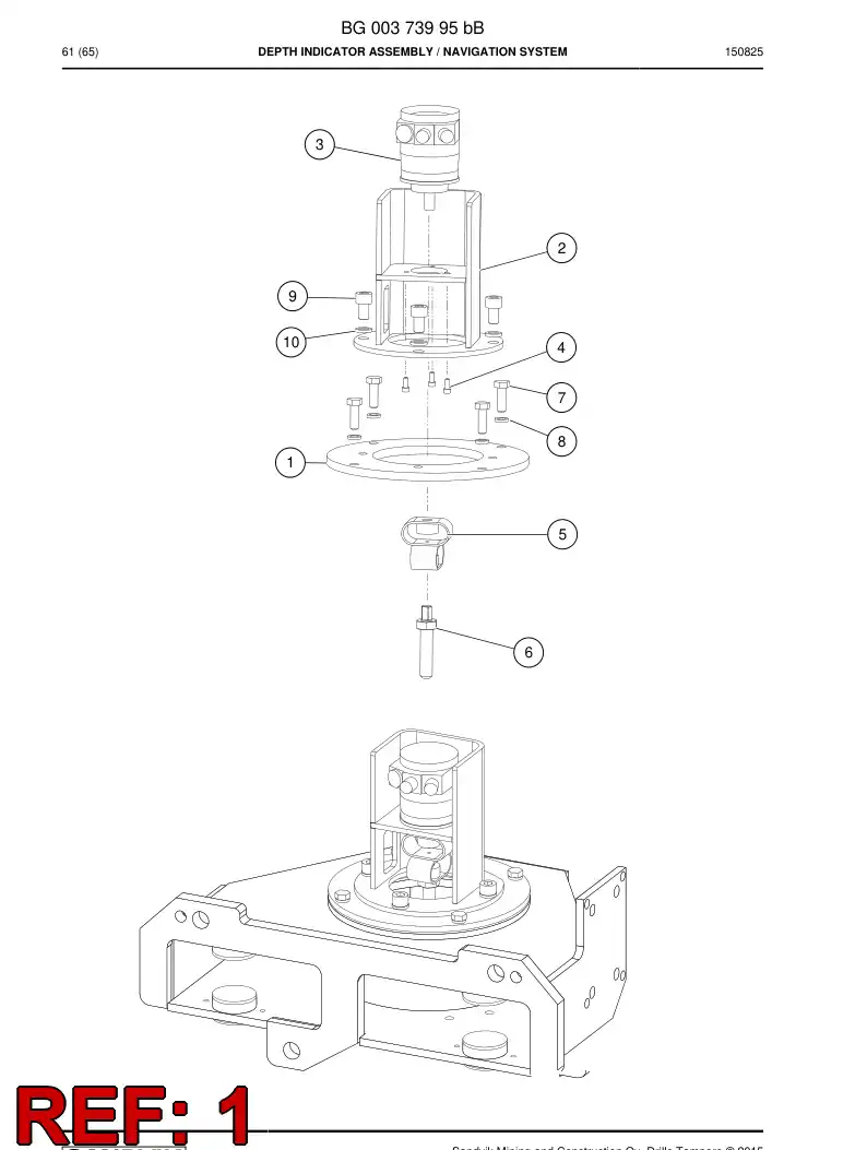 BG00373633a BG 003 736 33a Adapter - Sandvik Technical Drawing