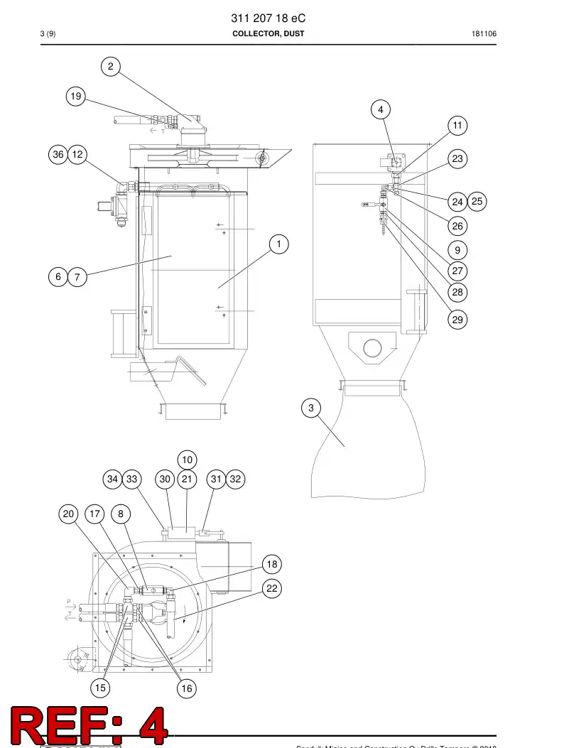 BG00374992a BG 003 749 92a Valve, Directional - Sandvik Technical Drawing