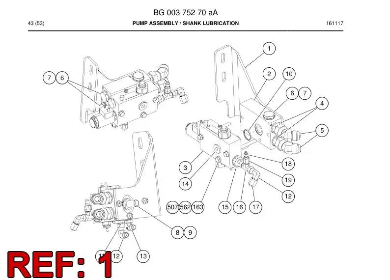 BG00375434a BG 003 754 34a Plate, Mounting - Sandvik Technical Drawing