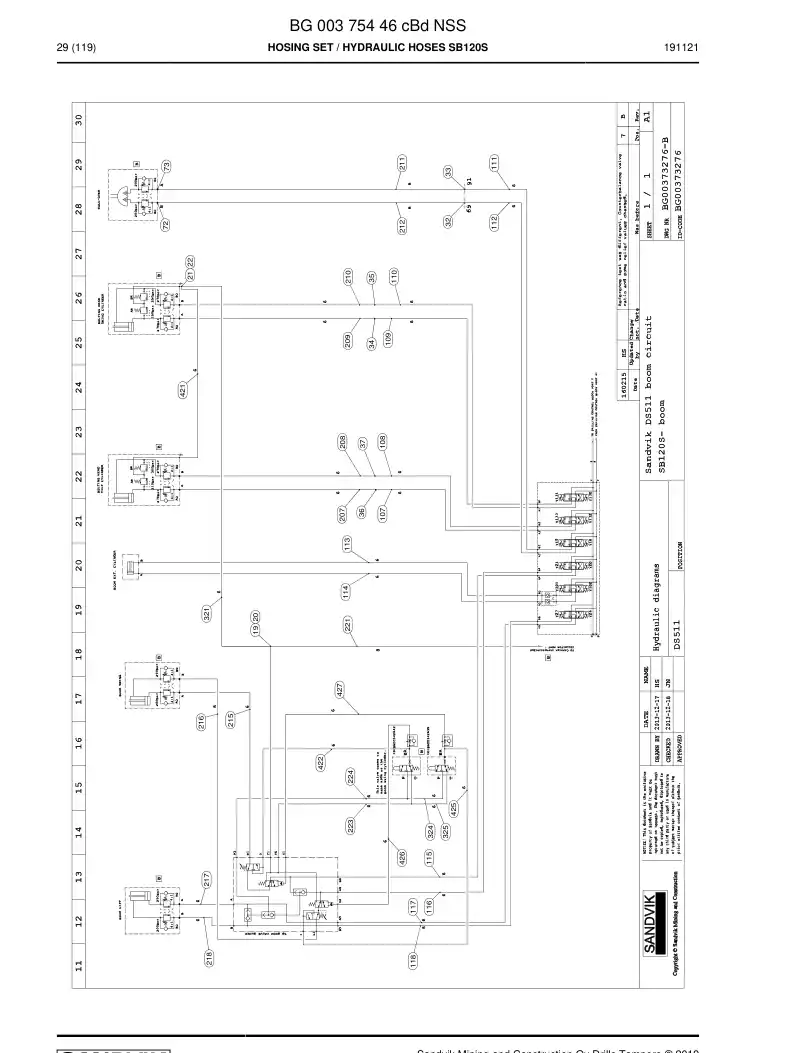 BG00375446c BG 003 754 46c Hosing Set - Sandvik Technical Drawing