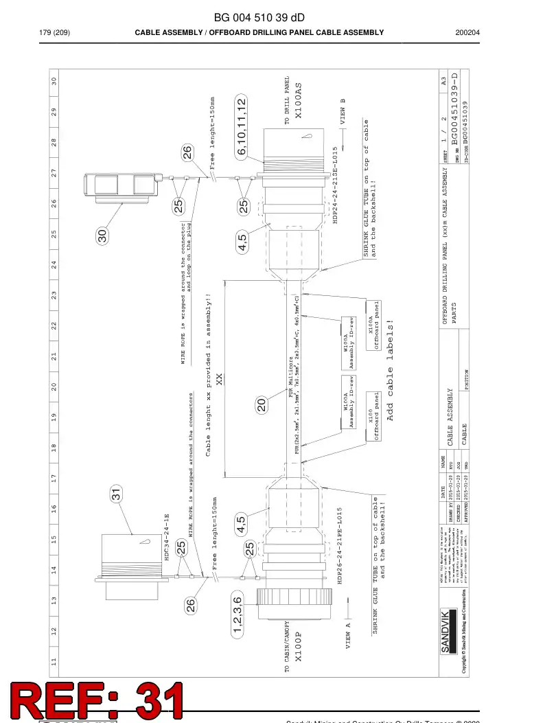 BG00375564a BG 003 755 64a Accessories, Connector - Sandvik Technical Drawing