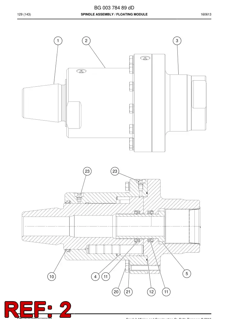 BG00375760e BG 003 757 60e Hub - Sandvik Technical Drawing