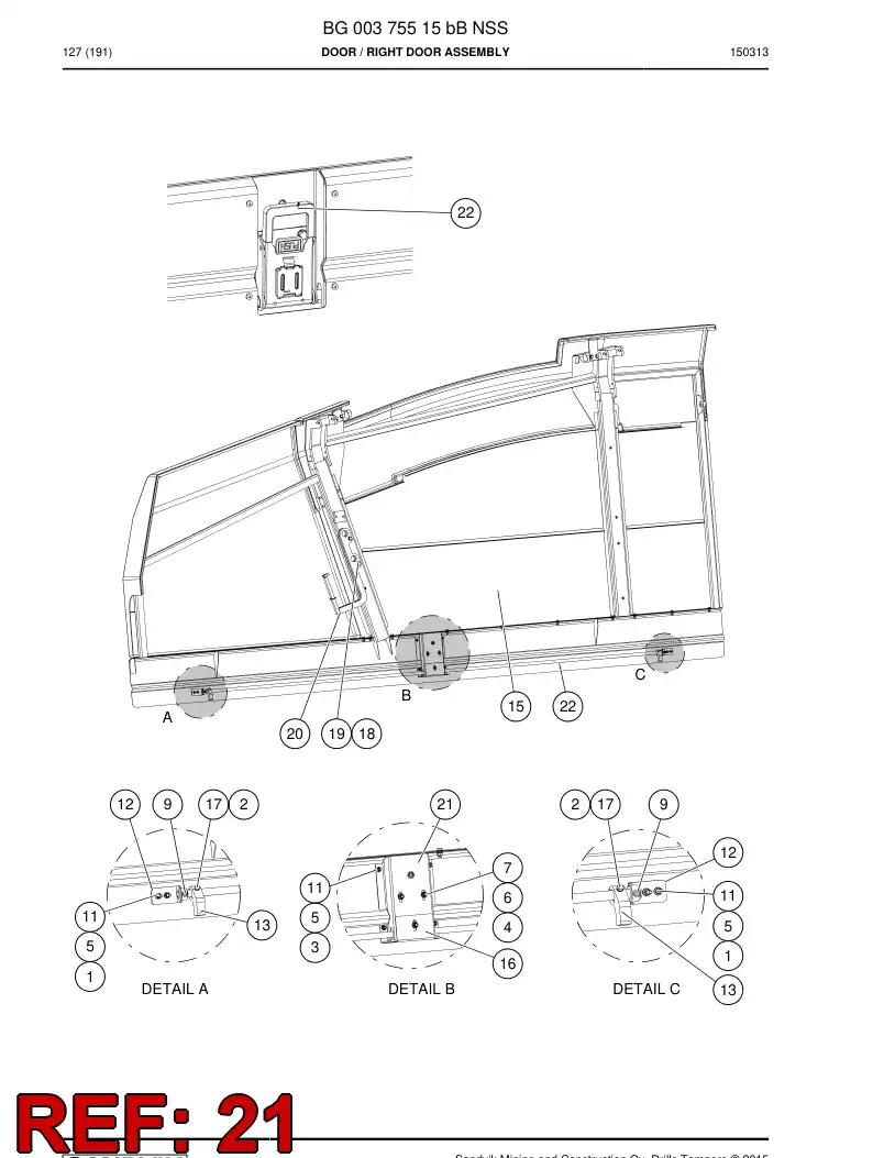 BG00375810a BG 003 758 10a Enclosure - Sandvik Technical Drawing