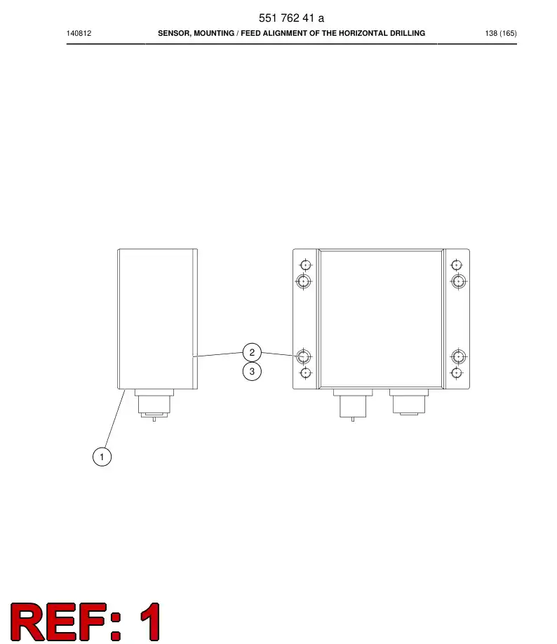 BG00375830a BG 003 758 30a Pre-Installed Device - Sandvik Technical Drawing