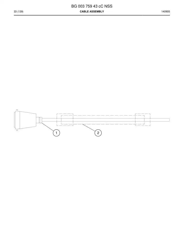 BG00375943c BG 003 759 43c ASSEMBLY DOS CABLES - Sandvik Technical Drawing