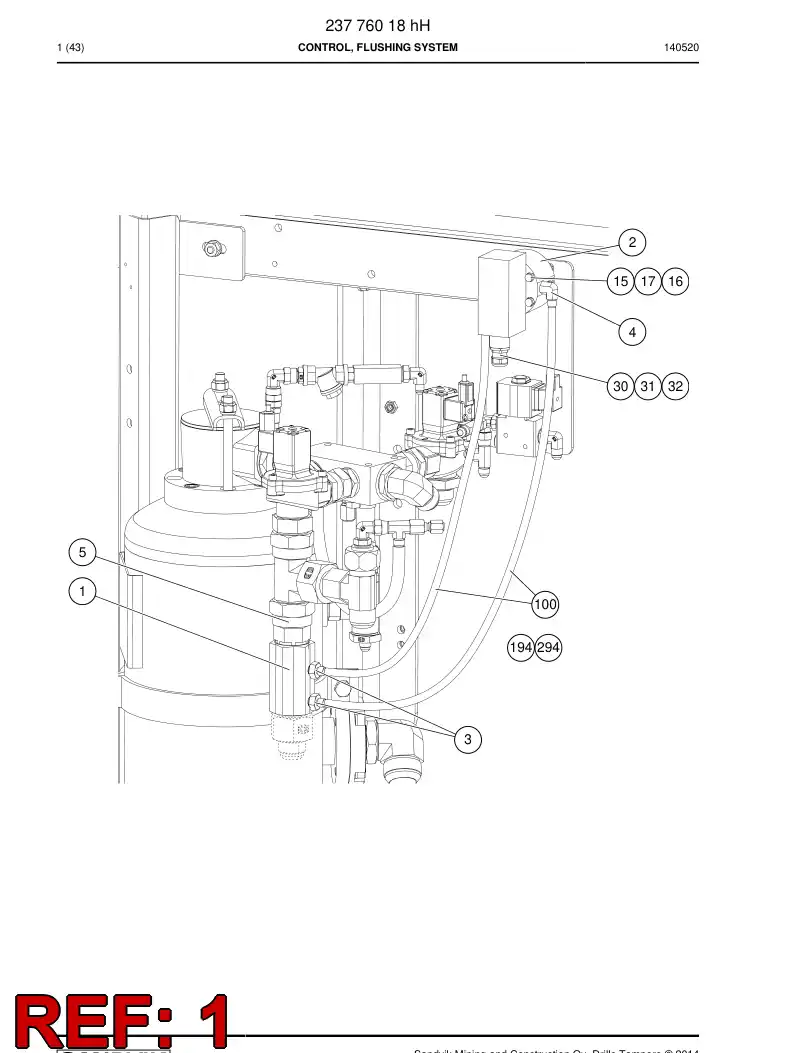 BG00376258a BG 003 762 58a Fitting - Sandvik Technical Drawing
