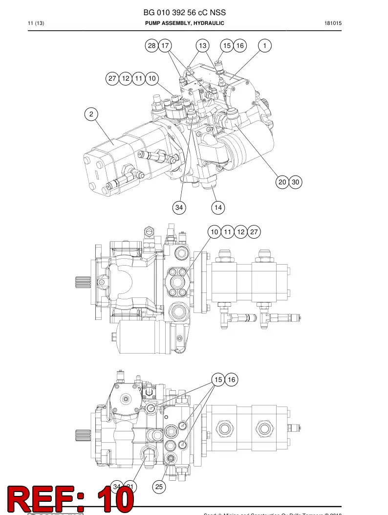 BG00376331a BG 003 763 31a Flange, Half - Sandvik Technical Drawing