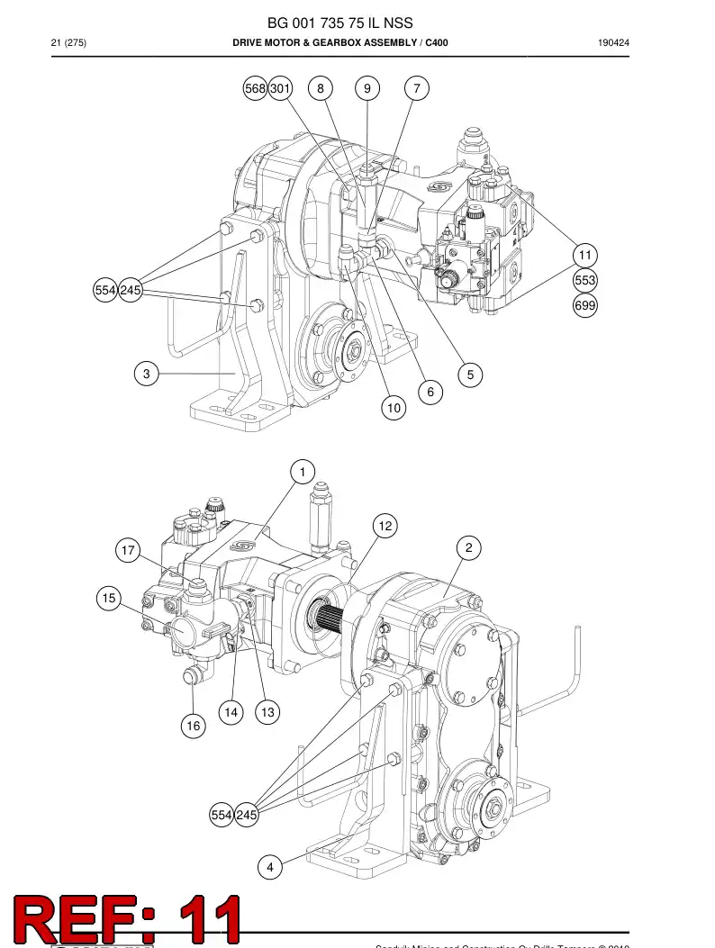 BG00376334a BG 003 763 34a Flange, Half - Sandvik Technical Drawing
