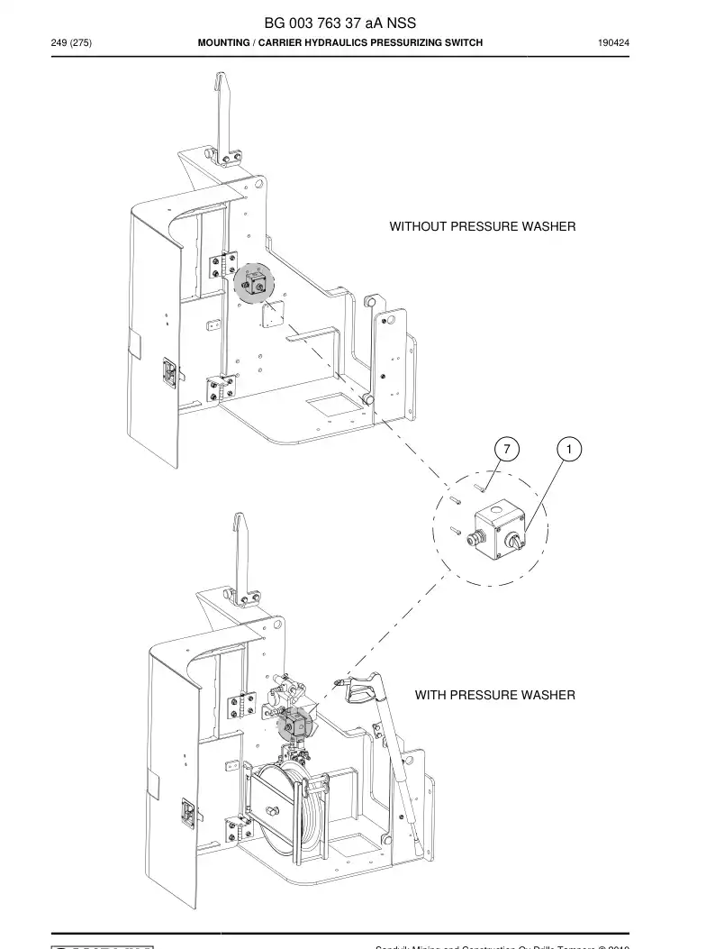 BG00376337a BG 003 763 37a Mounting - Sandvik Technical Drawing