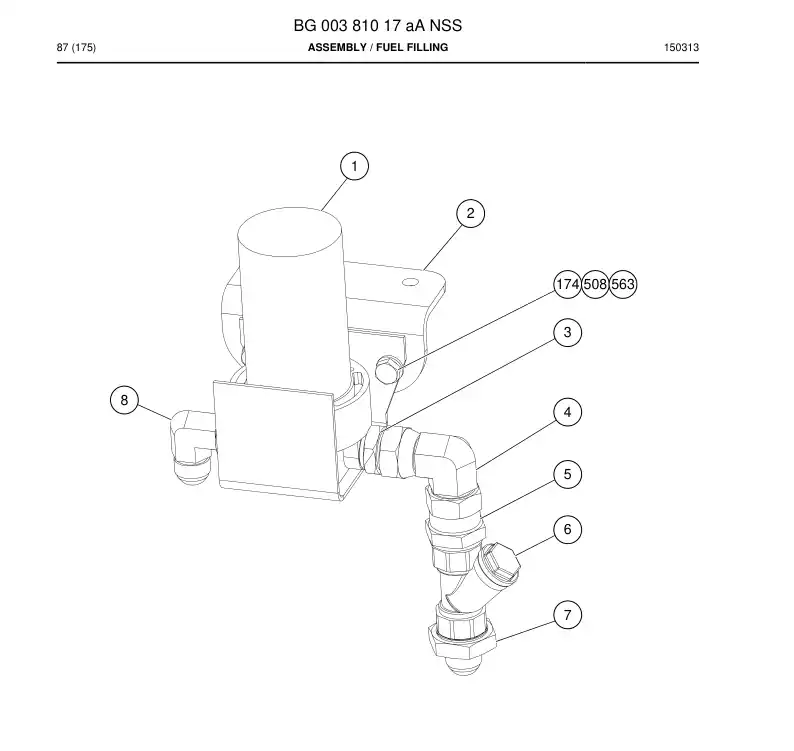BG00381017a BG 003 810 17a Assembly - Sandvik Technical Drawing