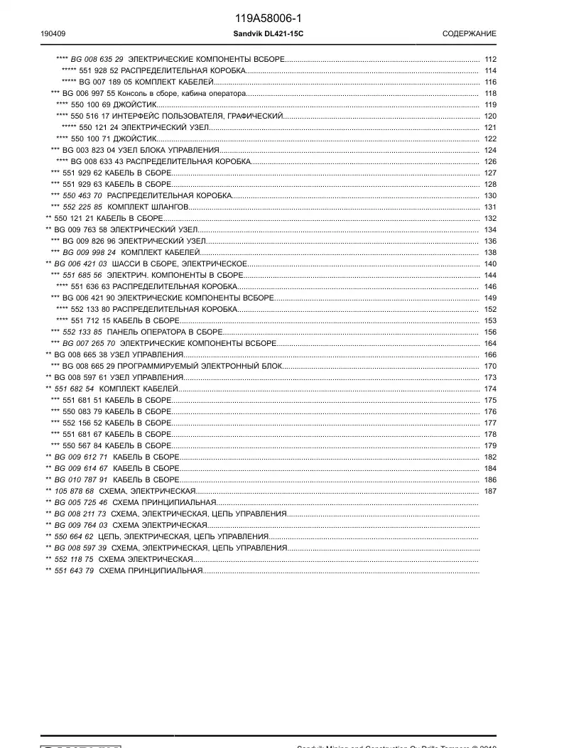 BG00382304d BG 003 823 04d Control Box Assembly - Sandvik Technical Drawing