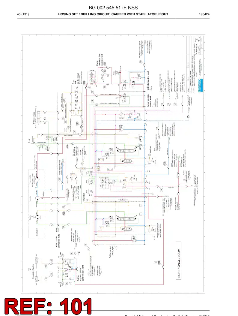 BG00382681a BG 003 826 81a Hose Assembly, Hydraulic - Sandvik Technical Drawing