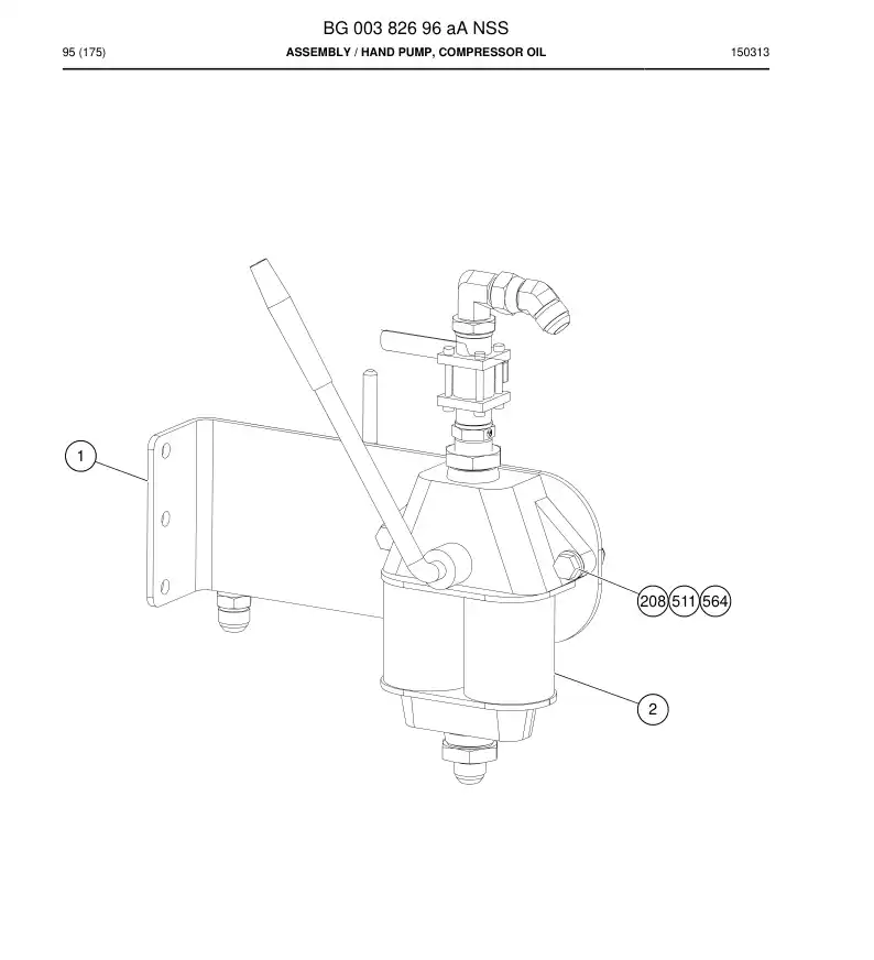 BG00382696a BG 003 826 96a Assembly - Sandvik Technical Drawing
