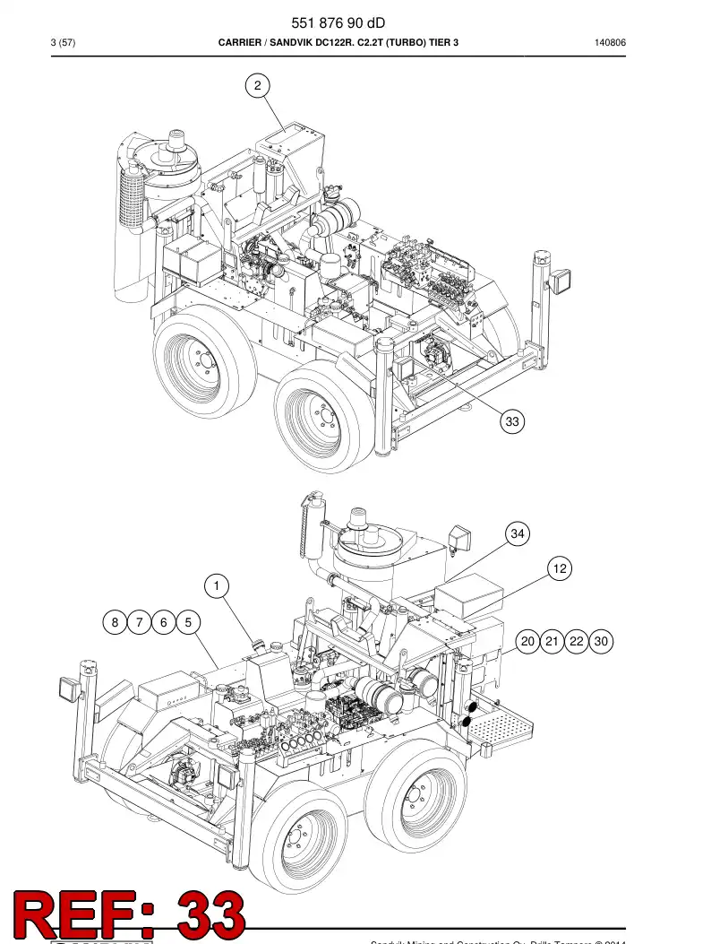 BG00382846a BG 003 828 46a Mounting - Sandvik Technical Drawing