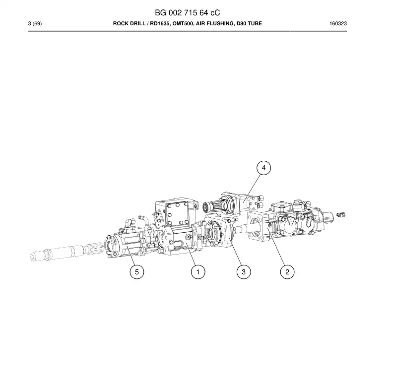 BG00382910a BG 003 829 10a Seal Kit - Sandvik Technical Drawing