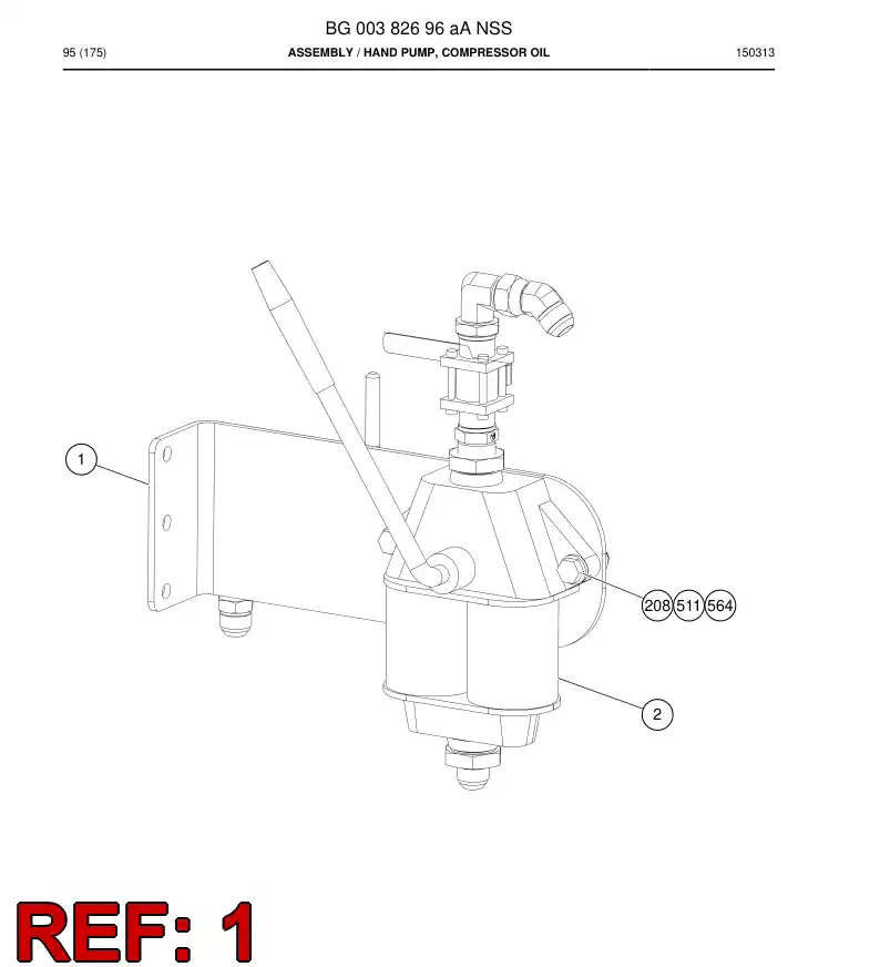 BG00383037a BG 003 830 37a Bracket - Sandvik Technical Drawing