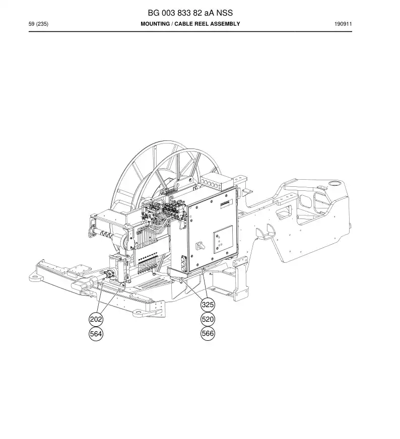 BG00383382a BG 003 833 82a Mounting - Sandvik Technical Drawing