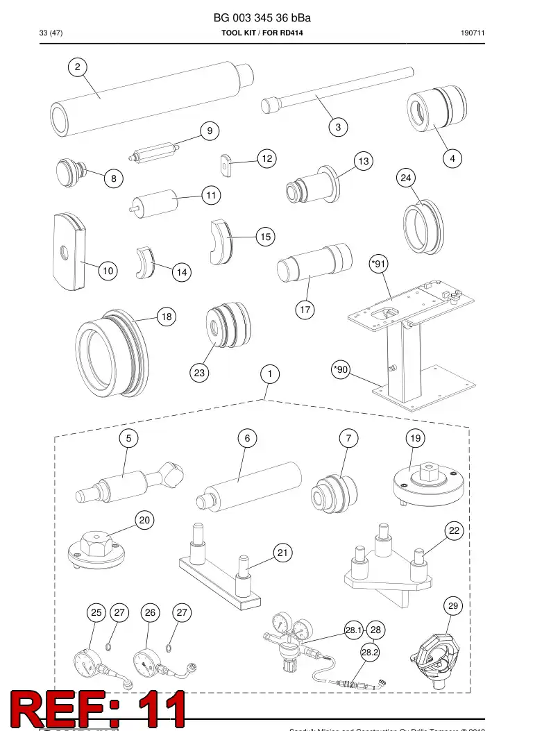 BG00383386a BG 003 833 86a Punch - Sandvik Technical Drawing