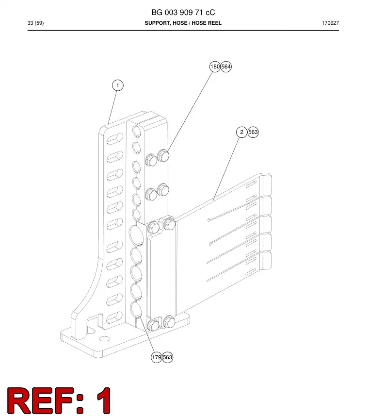 BG00386793a BG 003 867 93a Bracket - Sandvik Technical Drawing