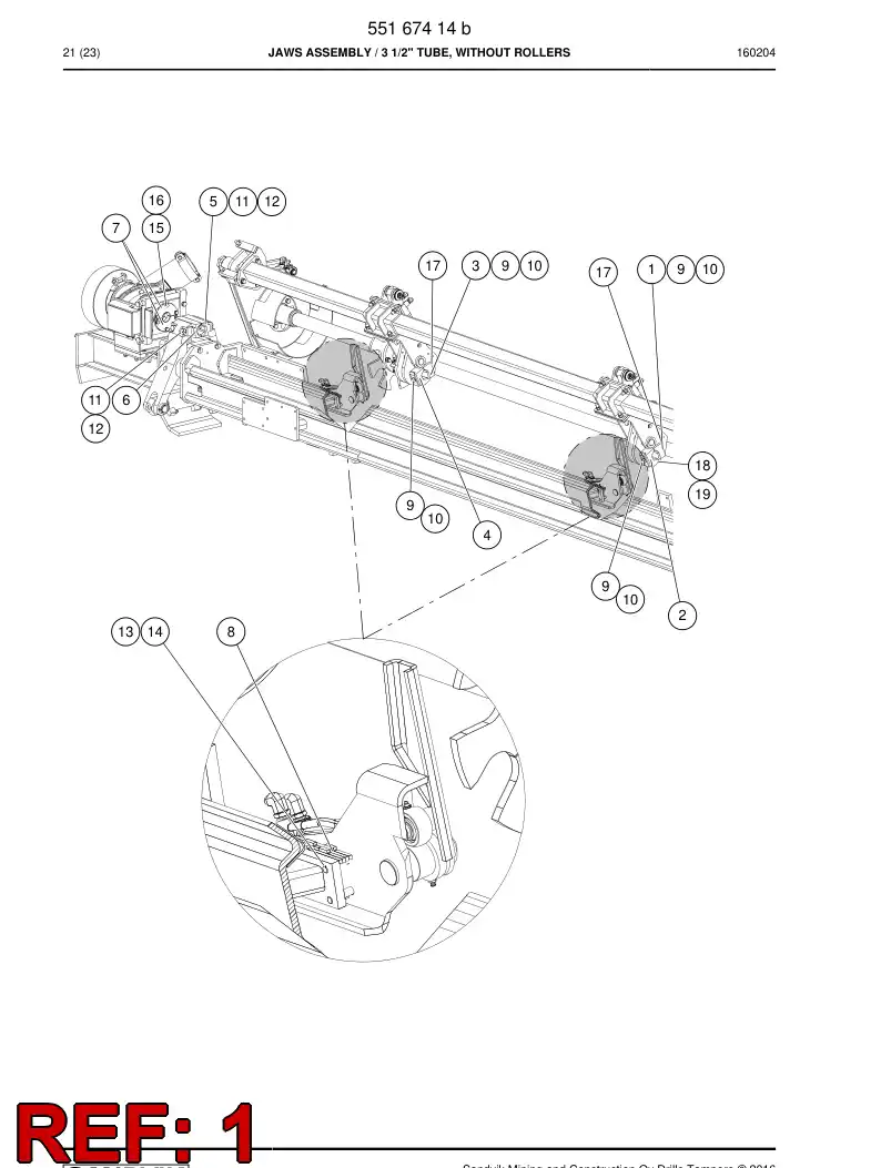 BG00386909a BG 003 869 09a Jaw - Sandvik Technical Drawing
