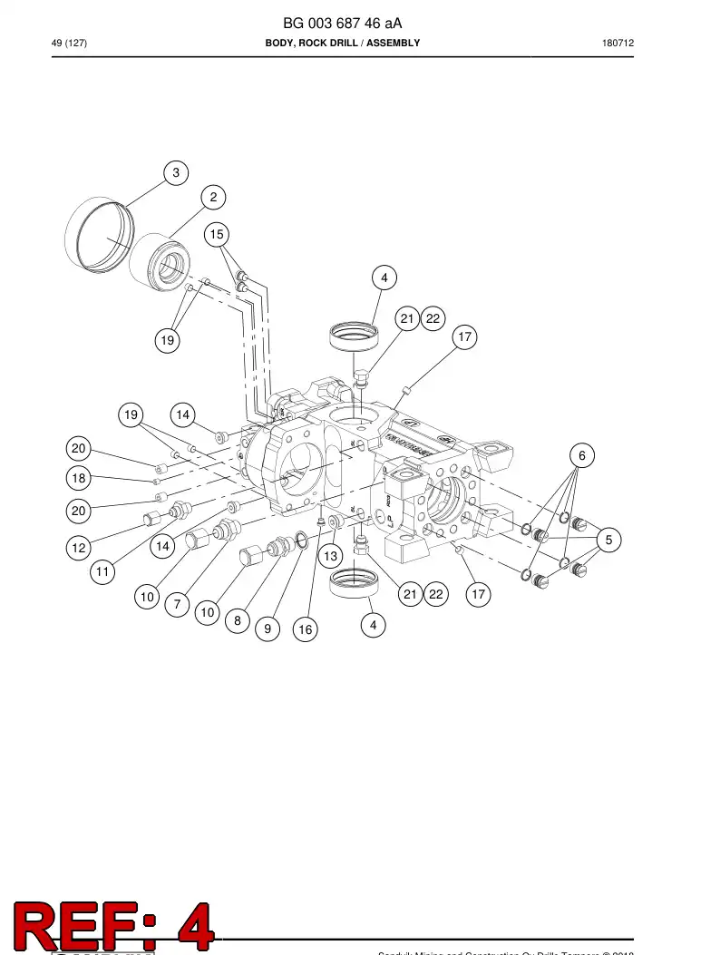 BG00387185a BG 003 871 85a Bushing - Sandvik Technical Drawing