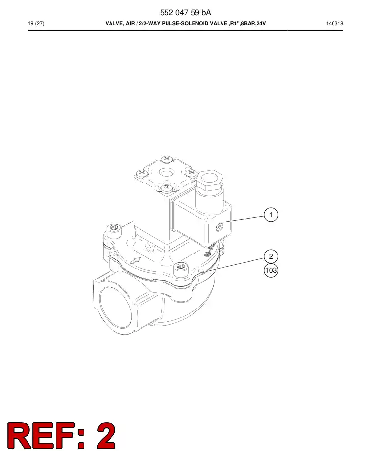 BG00387232a BG 003 872 32a Repair Kit - Sandvik Technical Drawing