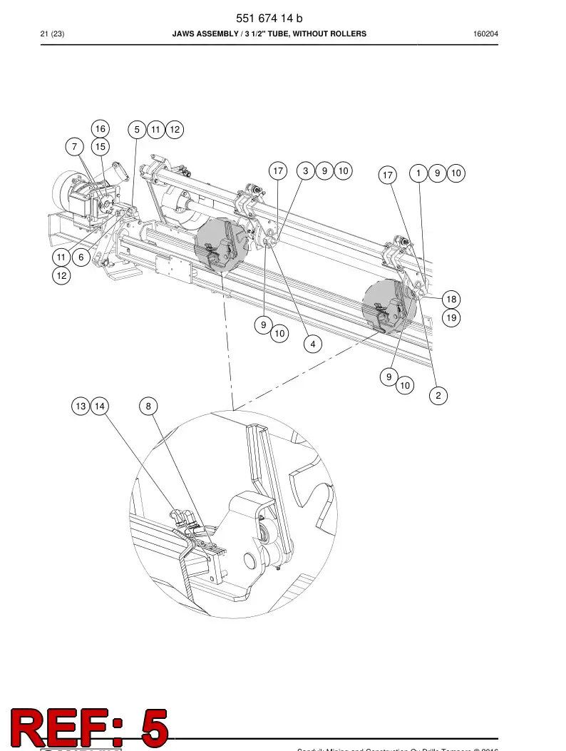 BG00387735a BG 003 877 35a Jaw - Sandvik Technical Drawing