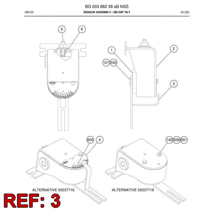 BG00388097a BG 003 880 97a Plate - Sandvik Technical Drawing