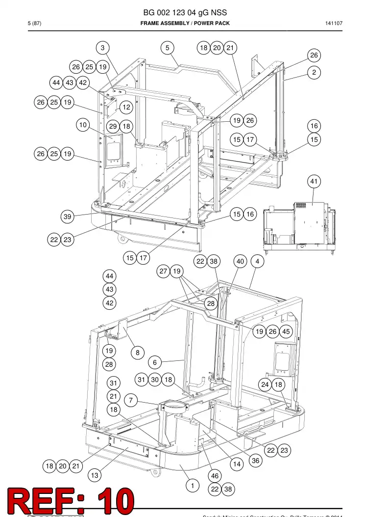 BG00389015a BG 003 890 15a Bracket - Sandvik Technical Drawing
