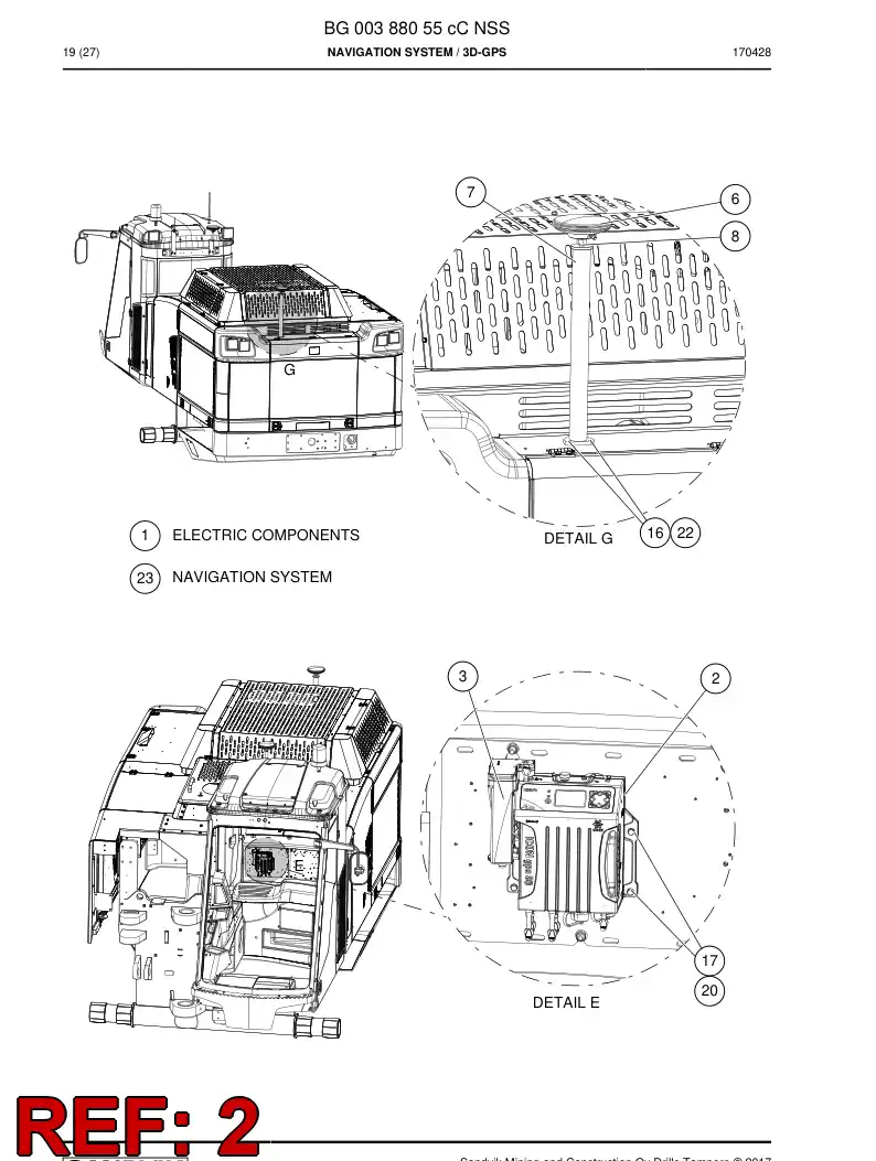 BG00389030a BG 003 890 30a Receiver - Sandvik Technical Drawing