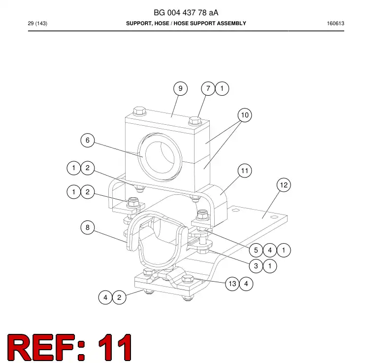 BG00389451a BG 003 894 51a Bracket - Sandvik Technical Drawing