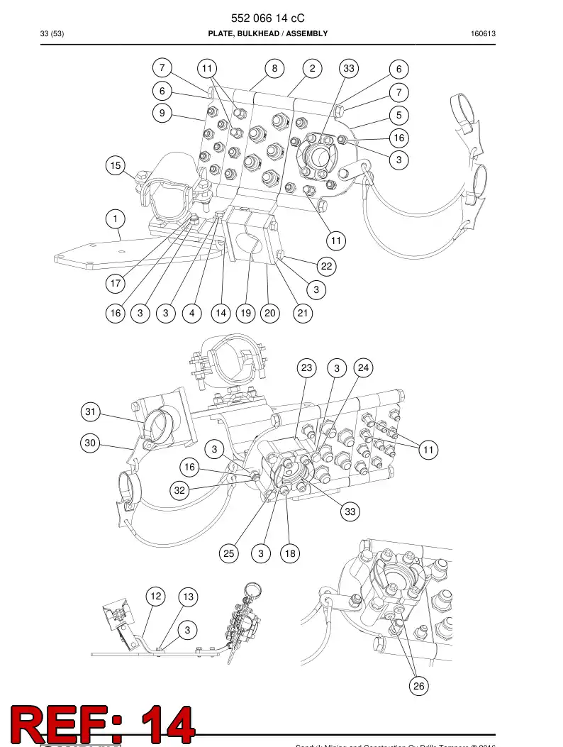 BG00390441a BG 003 904 41a Bracket - Sandvik Technical Drawing