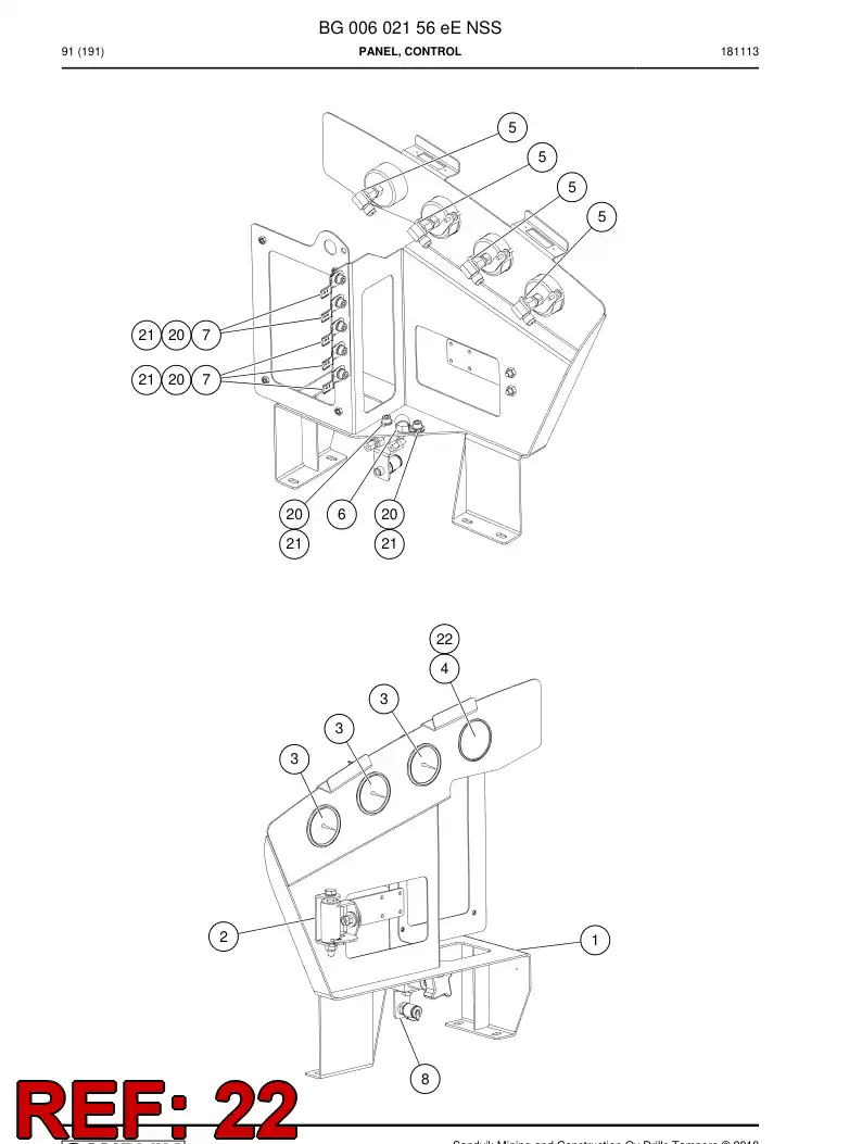 BG00390921b BG 003 909 21b Decal - Sandvik Technical Drawing