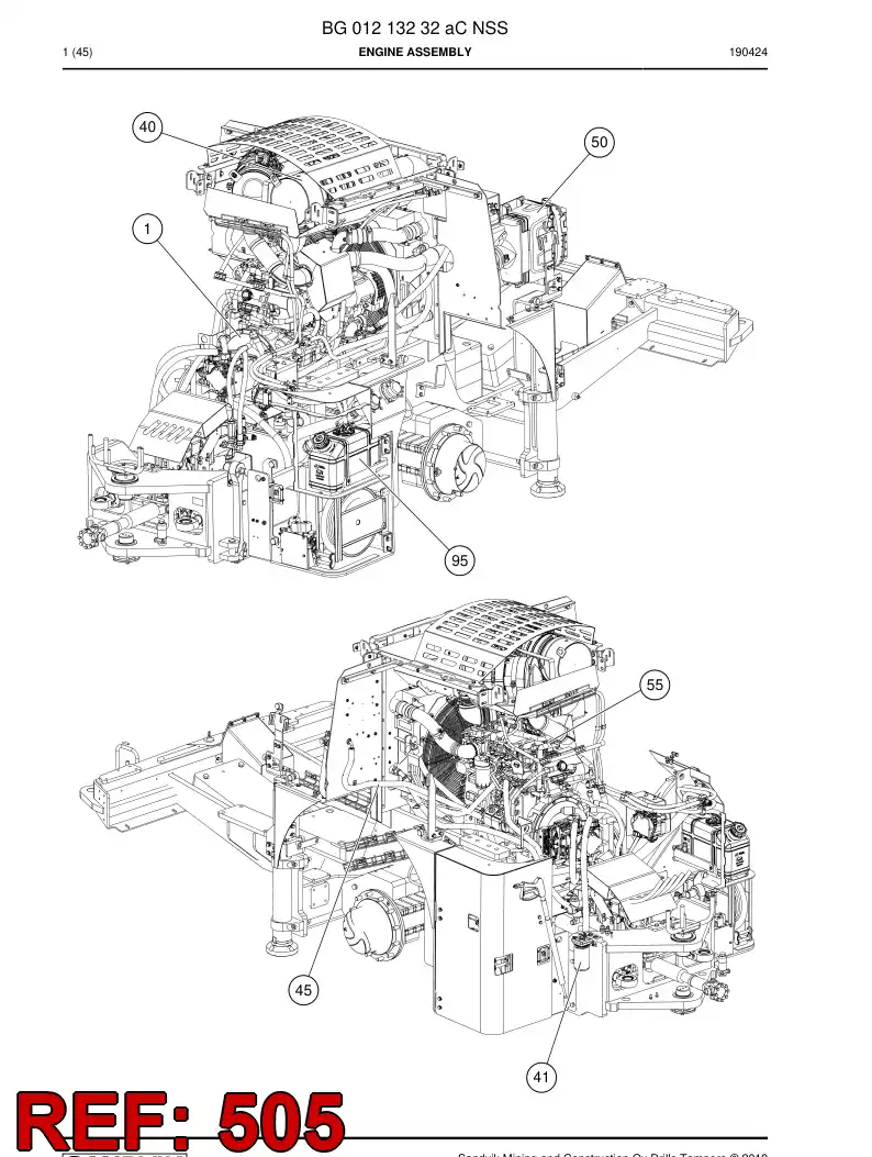 BG00391160i BG 003 911 60i Wiring Harness Assembly - Sandvik Technical Drawing