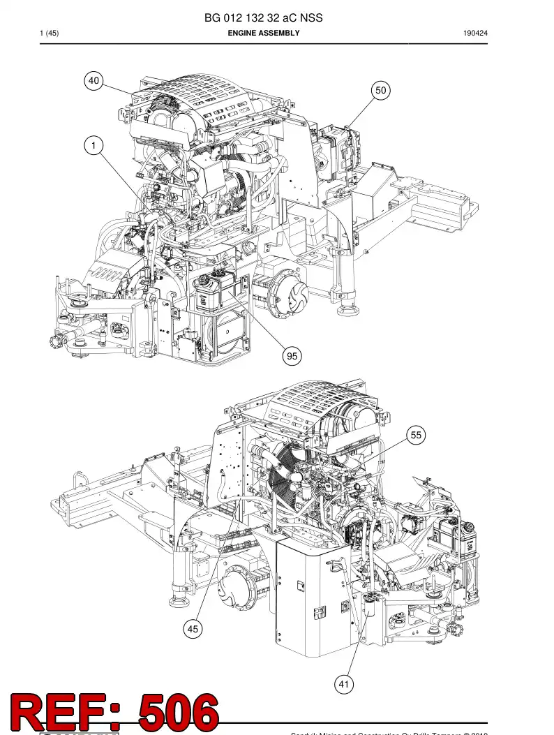 BG00391161g BG 003 911 61g Wiring Harness Assembly - Sandvik Technical Drawing