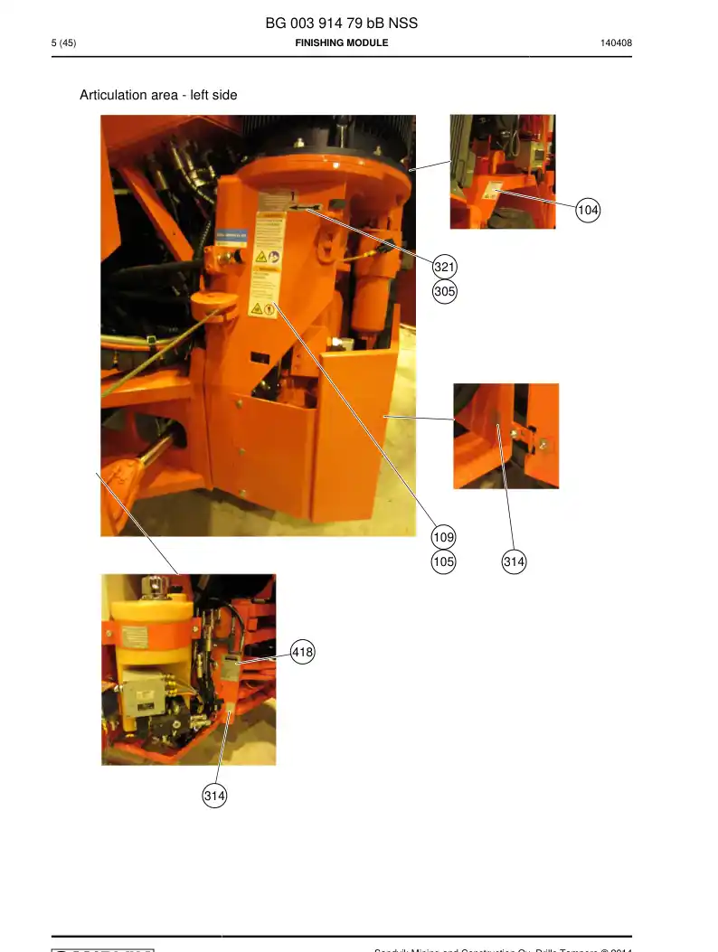 BG00391479b BG 003 914 79b Finishing module - Sandvik Technical Drawing