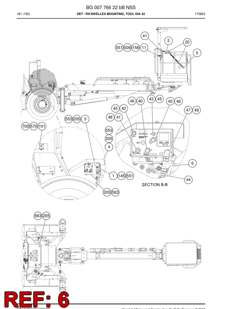 BG00392906a BG 003 929 06a Filter, Water - Sandvik Technical Drawing